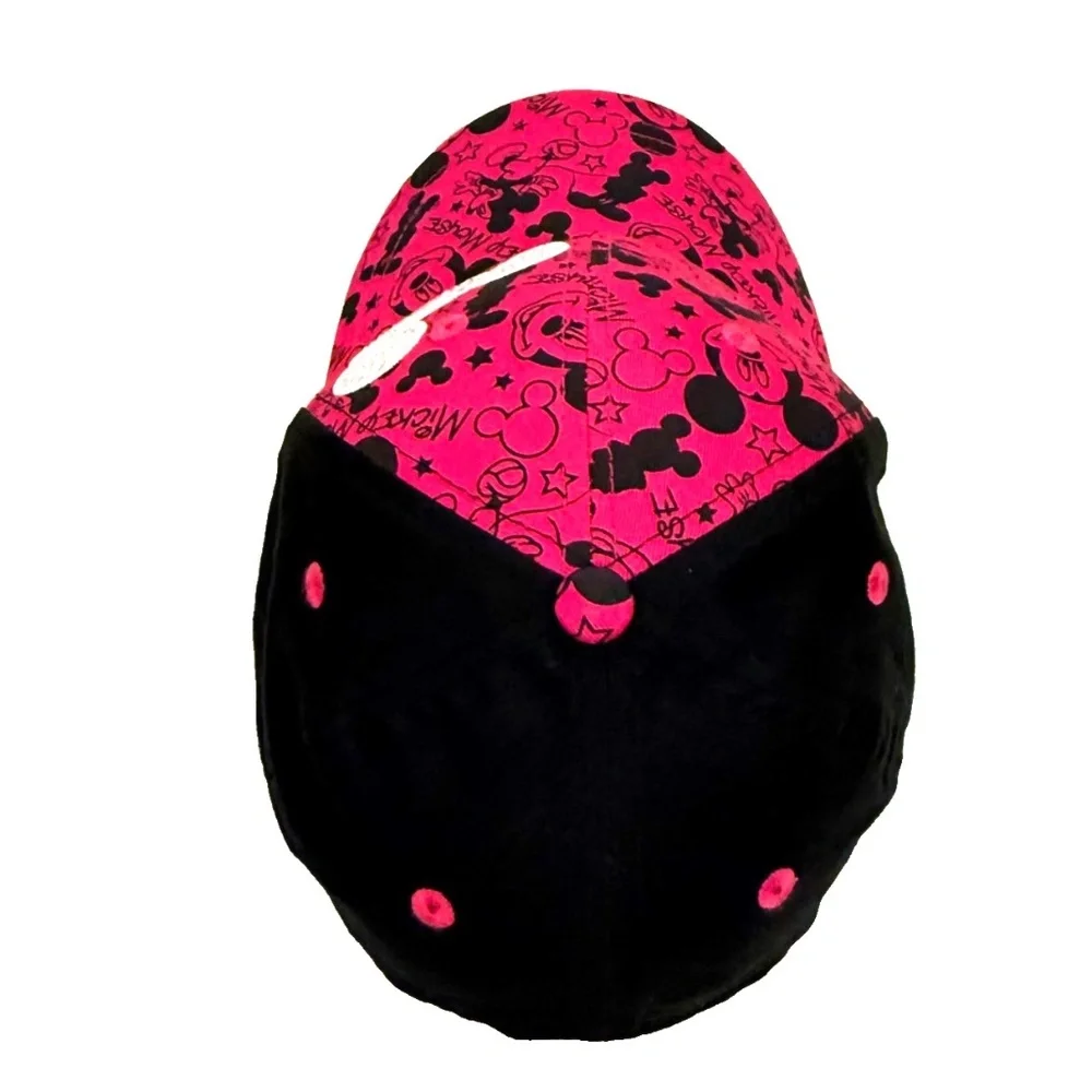 Disney Parks Black/Pink Mickey Baseball Cap Rhinestone Sparkle Mickey Size Youth